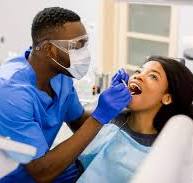 Smiling dental patient